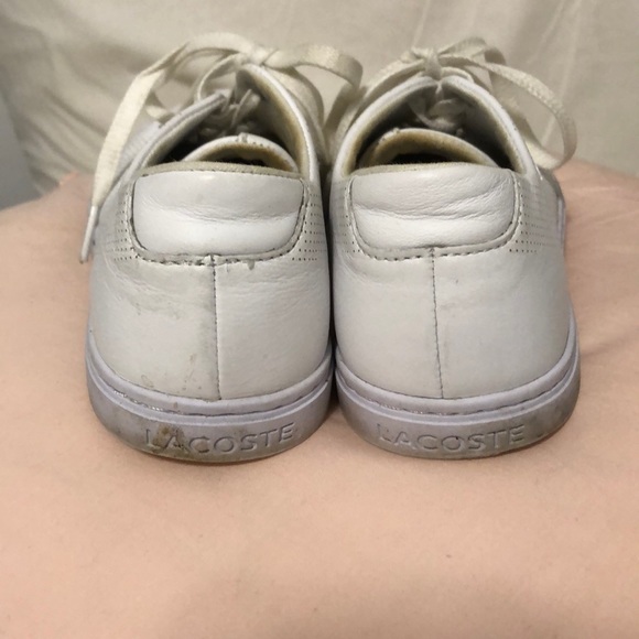 LACOSTE | showcourt lace white size 6.5 - Picture 4 of 7